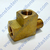 BRASS STREET TEE WITH MALE PIPE THREAD ON RUN.
